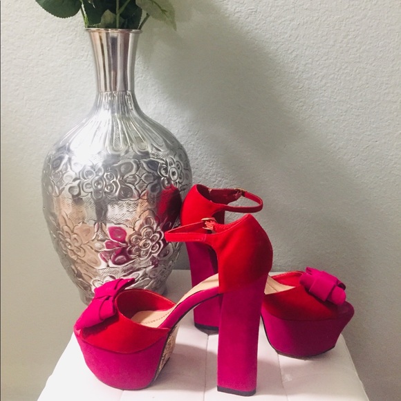 Shiekh Shoes - Shiekh Pink and Red Heels 👠